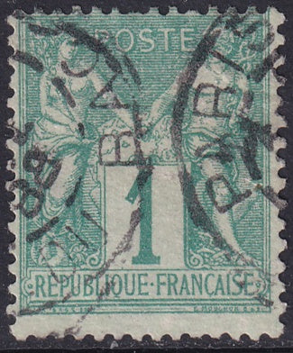 France 1876 Sc 64 used Paris du Bac late usage cancels type I