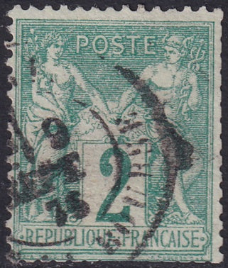 France 1876 Sc 65 used trimmed Bourse cancel type I