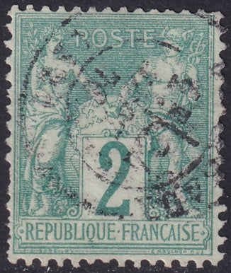 France 1876 Sc 65 used some perf damage type I