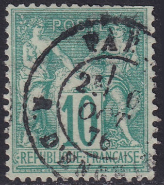 France 1876 Sc 68 used Paris R. d-Enghien cancel type I