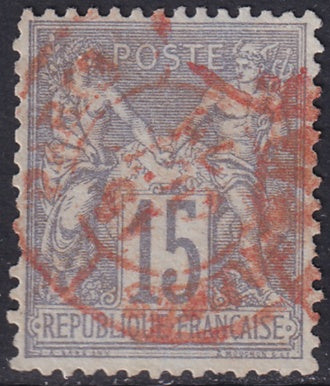 France 1876 Sc 69 used red newspaper cancel type I