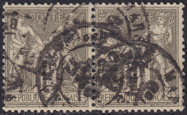 France 1876 Sc 76 pair used type I