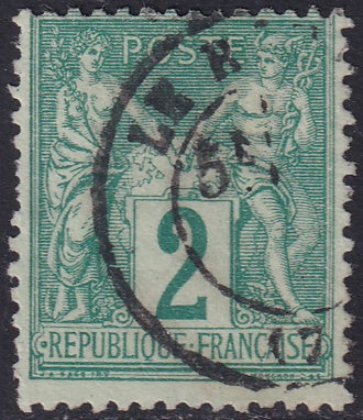 France 1876 Sc 77 used type II