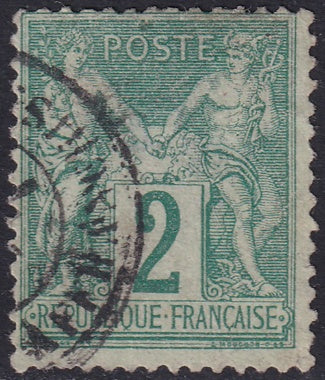 France 1876 Sc 77 used type II