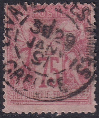 France 1885 Sc 83 used Lavaveix-les-Mines (Creuse) cancel type II