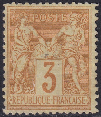 France 1878 Sc 89 used light cancel type II