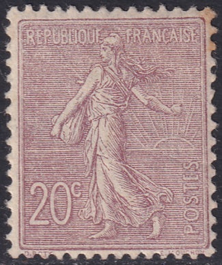 France 1903 Sc 140 MH* corner toning spot