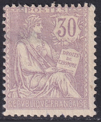 France 1900 Sc 120 MLH* large thin