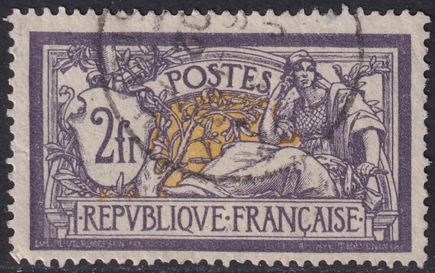 France 1900 Sc 126 used tiny edge thin at top