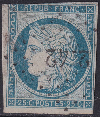 France 1850 Sc 6 used "2142" (Montreuil-sous-Bois) PC cancel