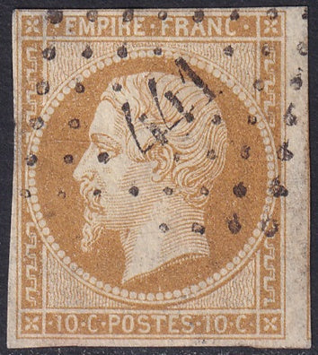 France 1860 Sc 14c used "441" (Bordeaux) PC cancel thin