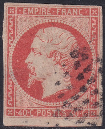 France 1853 Sc 18d used star cancel thin