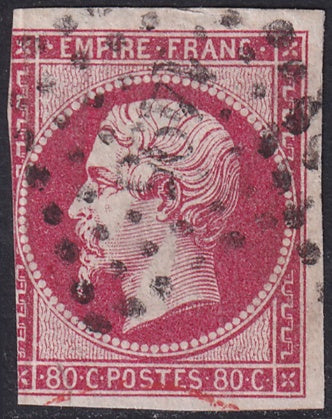 France 1860 Sc 20 used "1495" (Le Havre) PC cancel