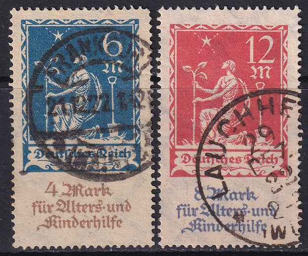 Germany 1922 Sc B3-4 set used