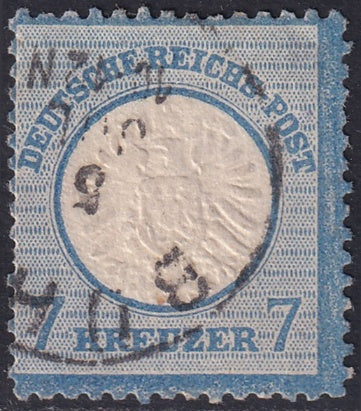 Germany 1872 Sc 24 used small hinge thin