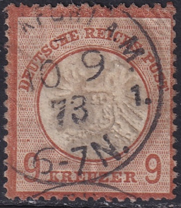 Germany 1872 Sc 25 used Frankfurt a.M. cancel