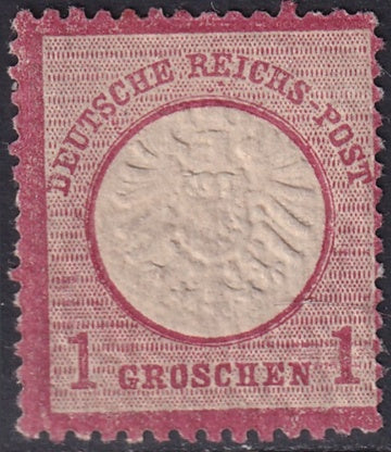 Germany 1872 Sc 17 MH* tiny thin