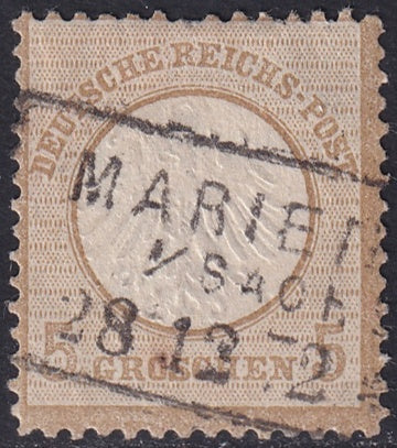 Germany 1872 Sc 6 used Marien[..] Sachsen box cancel