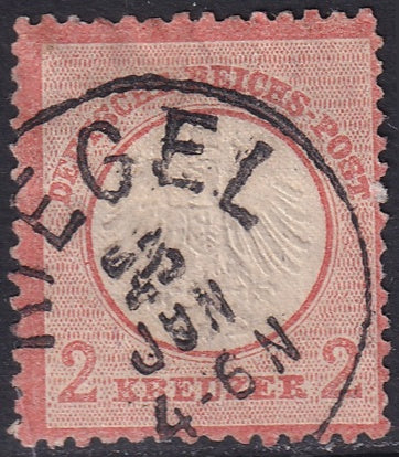 Germany 1872 Sc 8a used Kiegel cancel damaged perfs