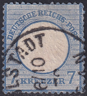 Germany 1872 Sc 10 used [..]lstadt cancel thin at top