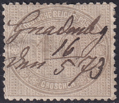 Germany 1872 Sc 12 used pen cancel small thins