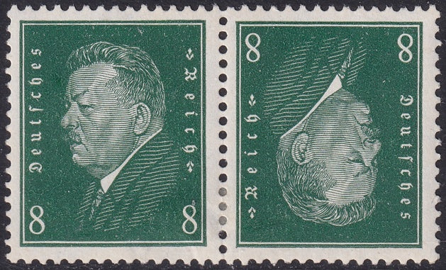 Germany 1928 Sc 370a tête-bêche pair from booklet MH*