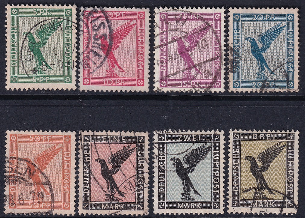 Germany 1926 Sc C27-34 air post set used