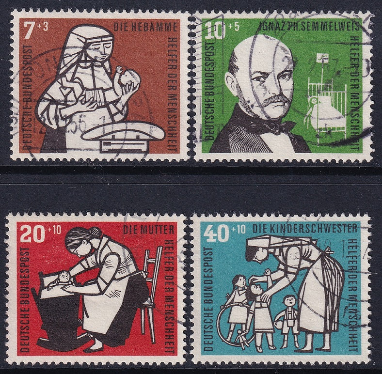 Germany 1956 Sc B350-3 set used