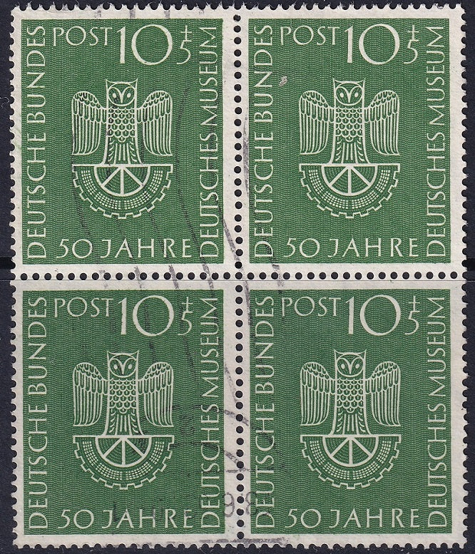 Germany 1953 Sc B331 block used