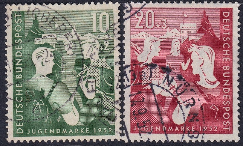 Germany 1952 Sc B325-6 set used