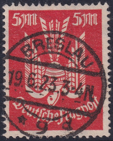 Germany 1923 Sc C15 air post used Breslau cancel