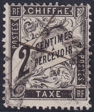 France 1882 Sc J12 postage due used small thin