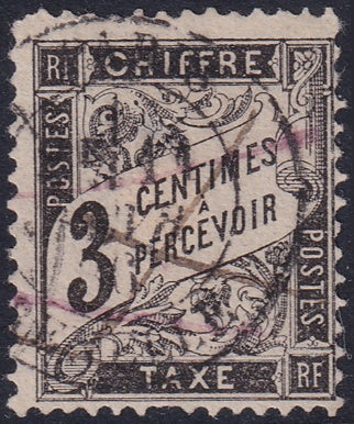 France 1882 Sc J13 postage due used small thin