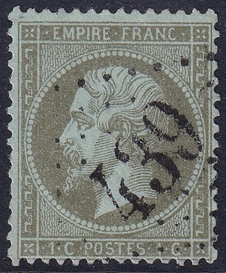 France 1862 Sc 22 used "439" (Belvès) GC cancel small thins at top