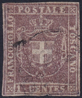 Italy Tuscany 1860 Sc 17 used repaired margin