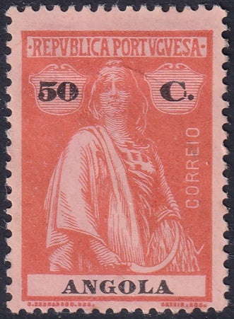 Angola 1914 Sc 132 MH* perf 15x14 chalky paper