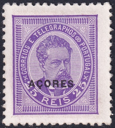 Azores 1887 Sc 63 MNG(*) perf 11.5 backing paper