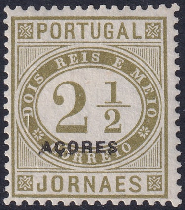 Azores 1882 Sc P2 newspaper MNH** perf 12.5