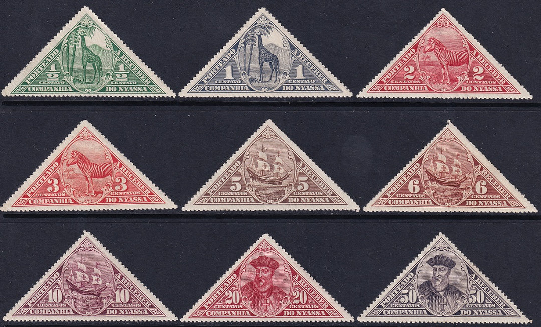 Nyassa 1924 Sc J1-9 postage due set MH*