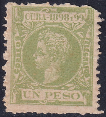 Cuba 1898 Sc 174 MLH* damaged corner