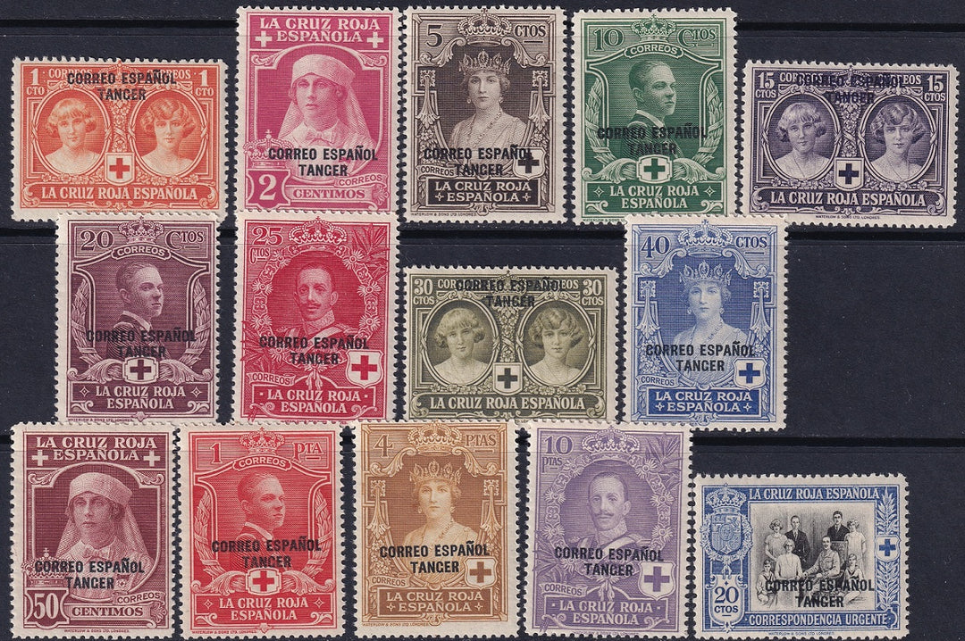 Spanish Tangier 1926 Sc LB1-13,LEB1 set most MLH*
