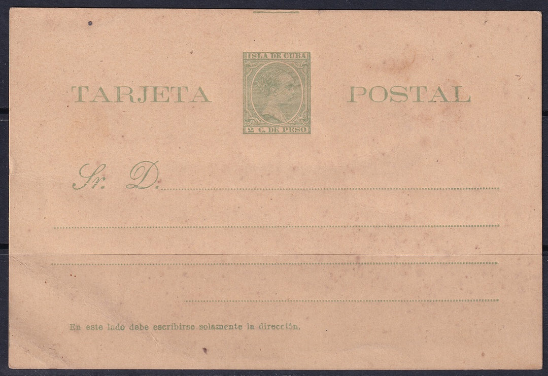 Cuba 1892 Ed entero 27c postal stationery MNH** variety