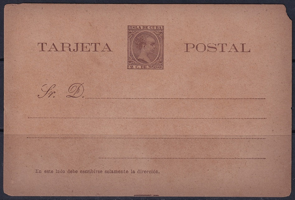 Cuba 1894 Ed entero 29 postal stationery MNH** toned