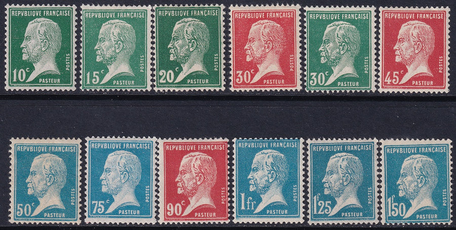 France 1923 Sc 185-96 set MH* some disturbed gum