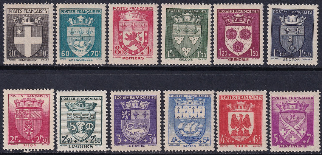 France 1942 Sc B135-46 set MLH*