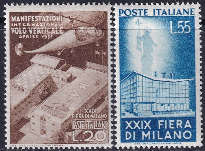 Italy 1951 Sc 572-3 set MLH*