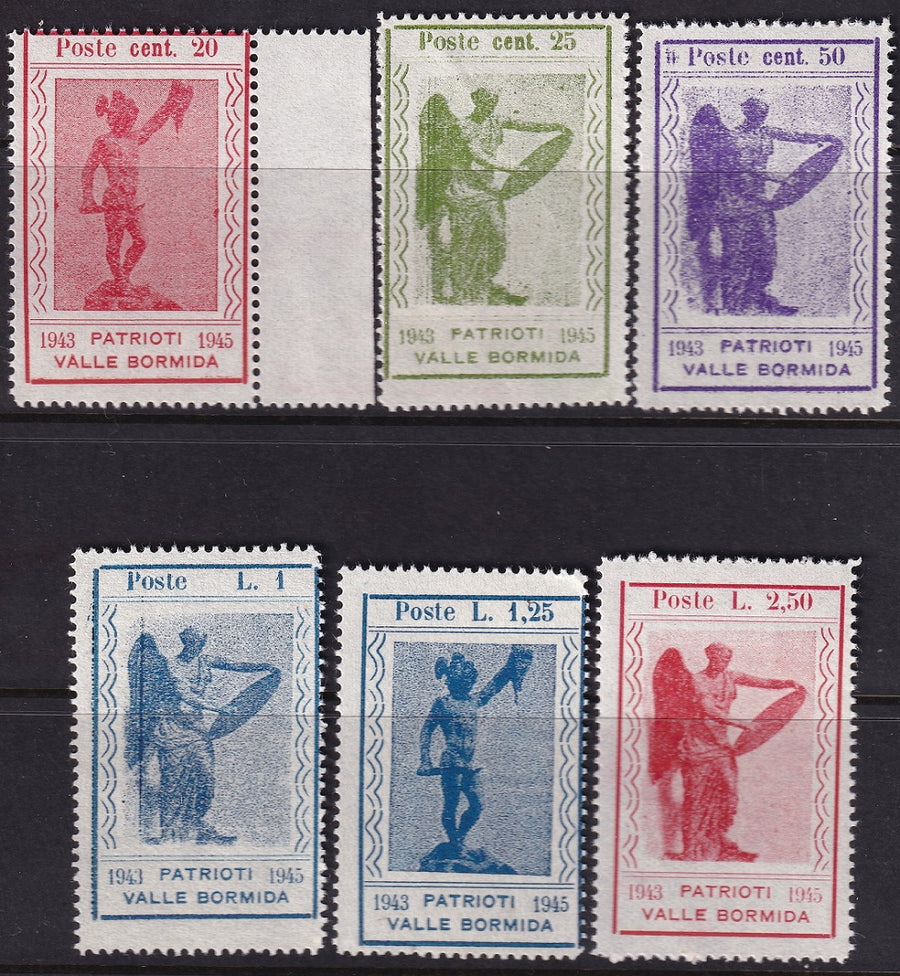 Italy 1945 Sa 10-5 Valle Bormida CLN local partial set MNGAI(*)