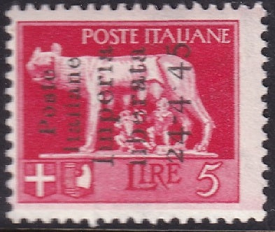 Italy 1945 Sa 12de Imperia CLN local MNH** "missing dot on i" variety