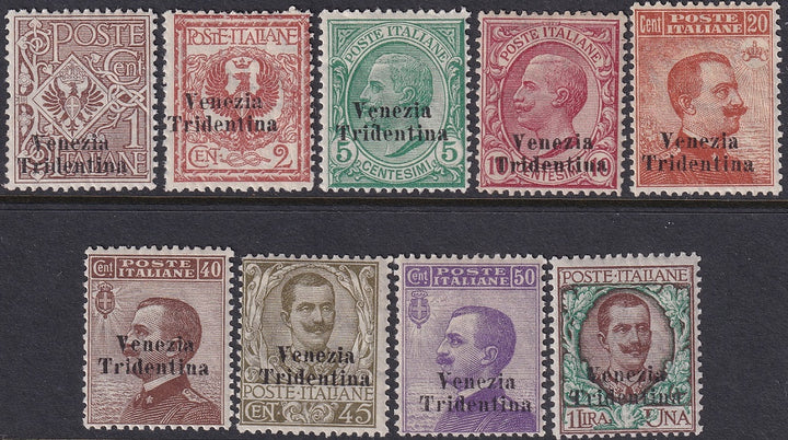 Austria 1918 Sc N52-60 Italian occ set MLH*