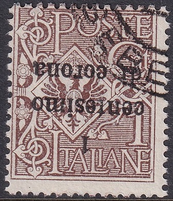 Austria 1919 Sc N64a Italian occ used inverted overprint